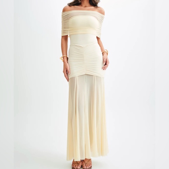 Meshki Dresses & Skirts - Meshki Cream Strapless Dress